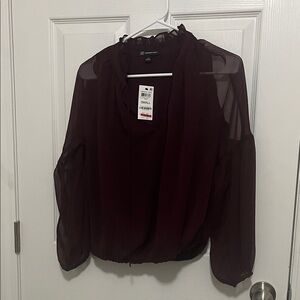 Inc  Burgundy Blouse